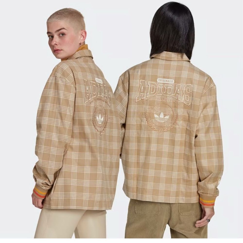 Adidas originals 50th anniversary plaid track jacket logo unisex streetwear - Picture 1 of 5